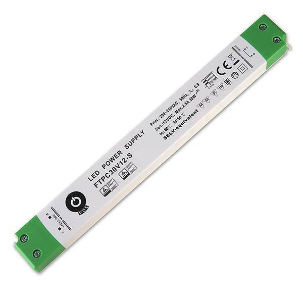 Inbouw driver 12V, 2,5A - 30Watt - Slim - POS Inbouw driver 12V, 2,5A - 30Watt - Slim - POS